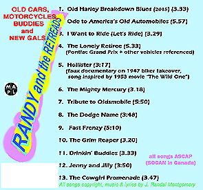 back cover of Old Cars CD